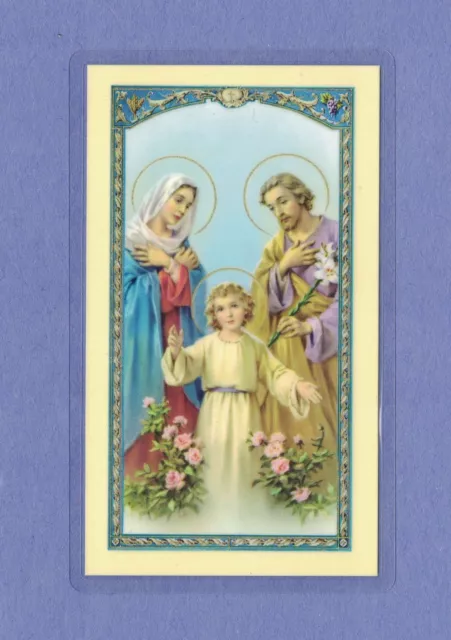 Holy Card Prayer To The Holy Family Jesus Mary Joseph Unity Graces