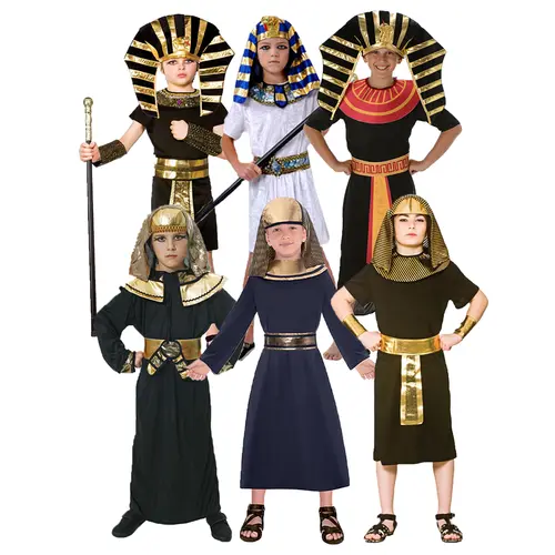 Egyptian Boys Fancy Dress Historic Ancient Egypt Pharaoh Childrens Kids Costume