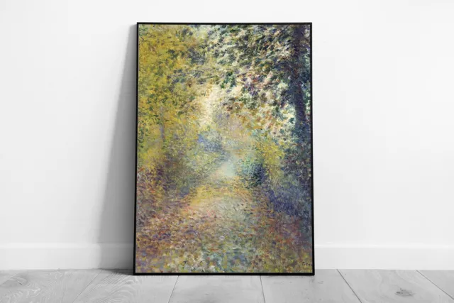 Druck Pierre-Auguste Renoir im Wald Reproduktion Wandkunstdruck gerahmt