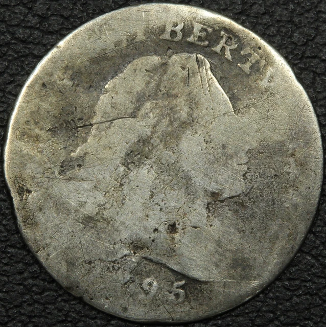1795 Flowing Hair Silver Half Dime - Damage 1795 Flowing Hair Silver Half Dime - Damage