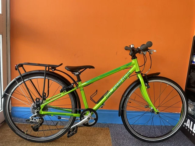 ISLABIKES BEINN 24 Lime Green Kids Bike Mudguards Stand BottleCage Pannier Rack 435.00 PicClick UK