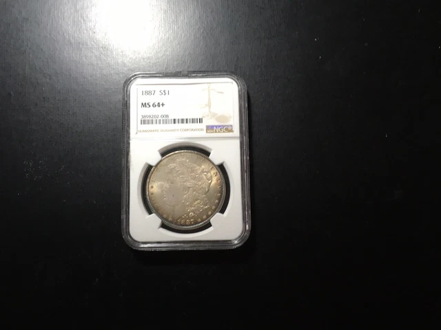 1887 Ms64+ Morgan Silver Dollar Beautiful Color Front And Back