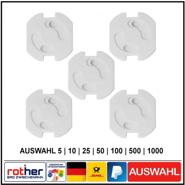 Steckdosensicherung Kinderschutz für Steckdosen, weiß, mit Drehmechanik, Auswahl