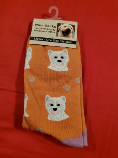 socks WESTIE dog print . Buy 1 Get 1 Free