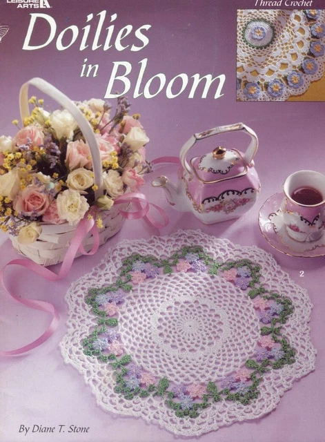 Doilies De Crochet De Hilos De Artes Leisure En Flor 7 Diseños Fuera De Imprenta 2002