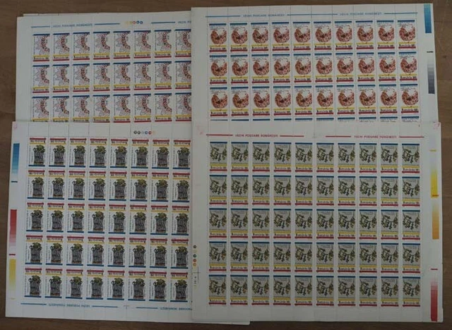 1999 Rumänien; 500 Serien Bauernmuseum, postfrisch/MNH, MiNr. 5401/04, ME 1250,-