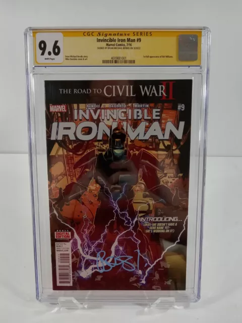 INVINCIBLE IRON MAN #9 CGC 9.6 1ST RIRI WILLIAMS Iron Heart SS Brian M Bendis