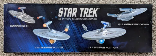Eaglemoss USS Enterprise Box Set 1: NX-01, 1701, 1701-A, 1701-B NIB Star Trek