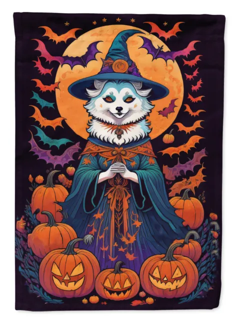 American Eskimo Witchy Halloween Flag Canvas Large House Size DAC1469CHF