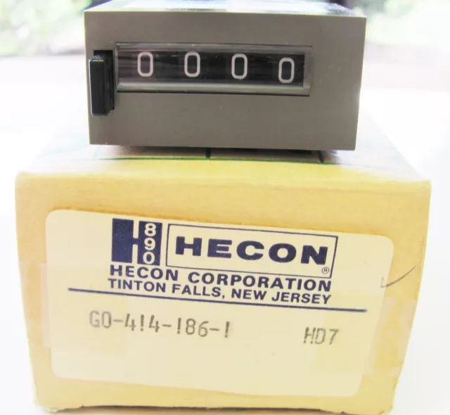Danaher Hecon G0 414 186-1, 4 Digit, Pushbutton Reset, 24VDC, Totalizing Counter