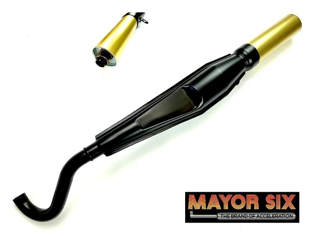 MAJOR SIX "Formula" Tuning Auspuff 28mm schwarz / gold Hercules M Prima 2 3 4 5