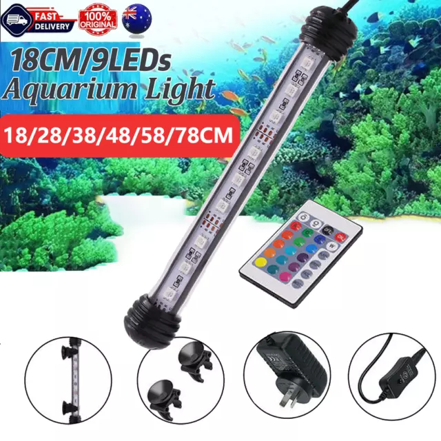 20-80CM Aquarium Light Lighting Full Spectrum Aqua Plant Fish Tank Bar LED Lamp