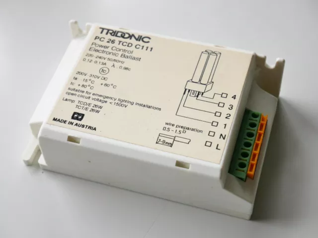 Elektronisches Vorschaltgerät Tridonic für 1x Kompakt-Leuchtstofflampe, EVG