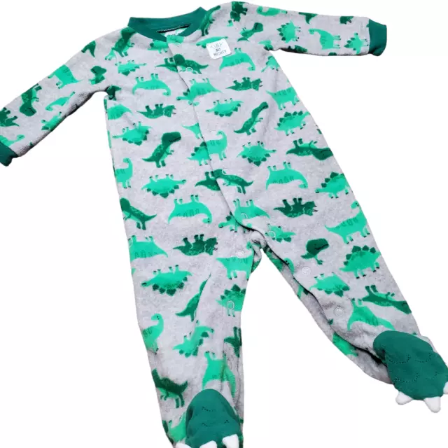 Carters Baby Boys Pajamas Size 3-6 Months Footie Sleepwear Dinosaur