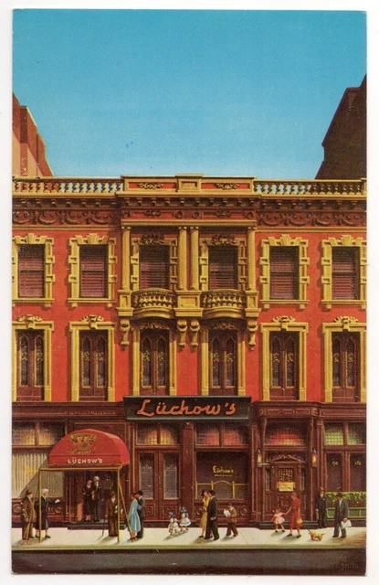 New York City c1950's Luchow's Restaurant, 14th St., Manhattan, Demolished 1995