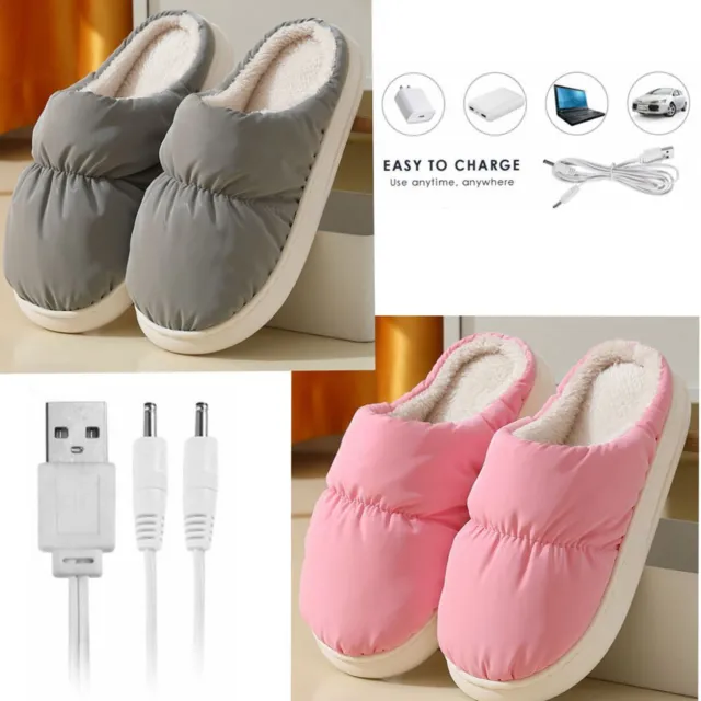 Electric Heated Slipper Prevent Slipping Foot Warming USB Heating Shoes For Gfl