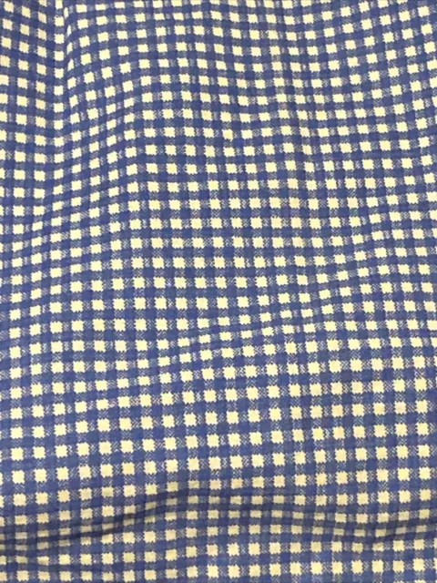 Falda de cama a cuadros Ralph Lauren doble pequeña gingham azul marino con volantes de 15" caída