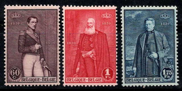 Belgique 1930 Mi. 284-286 Neuf * MH 100% Le roi Albert, Léopold