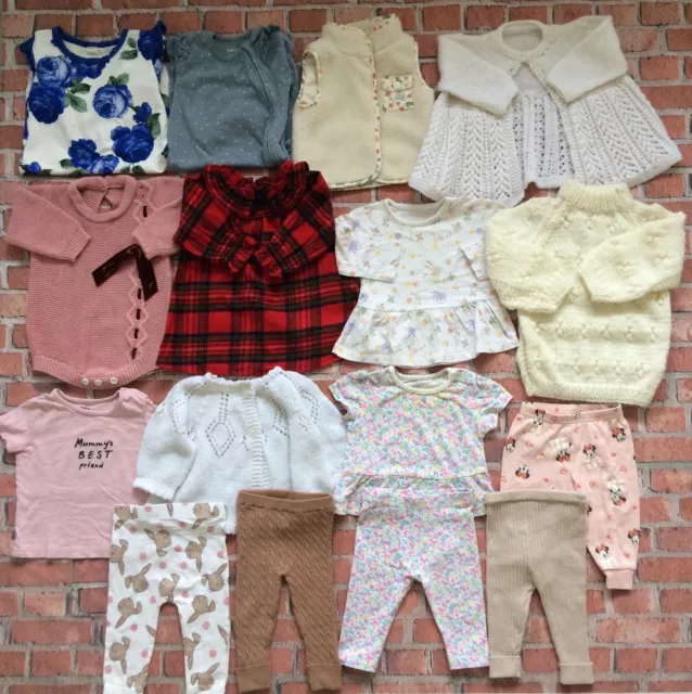 Baby Girls 3-6 Months Clothes Bundle Next TU George Etc Dress Jumpers Cardigan
