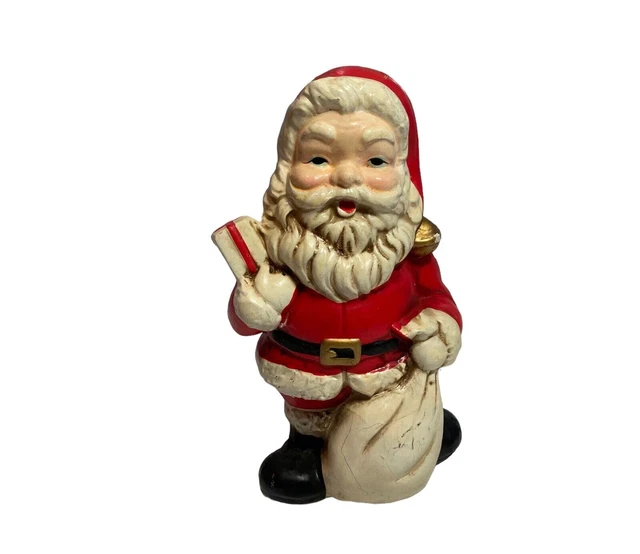 Vintage SANTA CLAUS Coin Bank Made in Japan 7" Hard Plastic