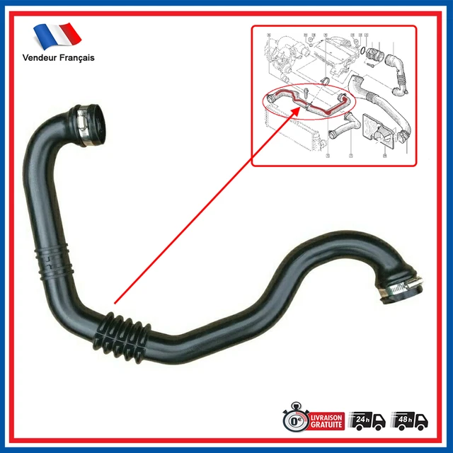 Durite De Suralimentation Pour Renault Trafic II 2.0 DCi – Tuyau Turbo Avec Colliers