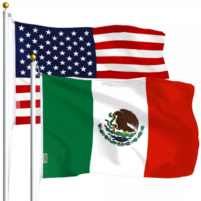 Wholesale LOT of 3' X 5' USA AMERICAN & 3' x 5' ft MEXICO Mexican Flag