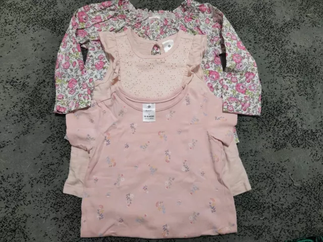 Baby Girl Tops Bundle 3pcs Size 1 (12-18 Months) Target Ollies Place VGUC