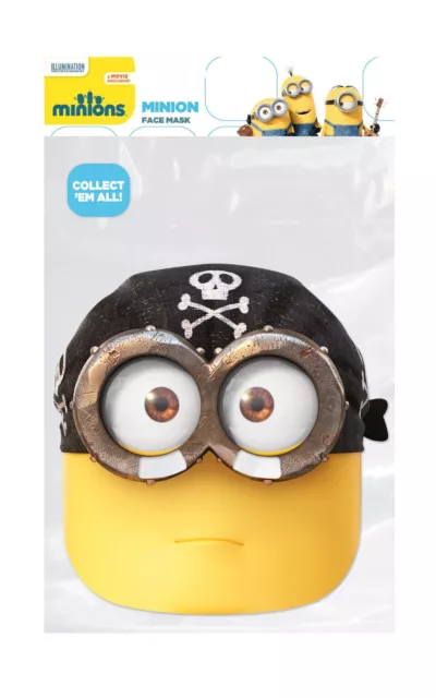 Despicable Me Minion Eye Matie Face Party Mask Card A4 Fancy Dress Film