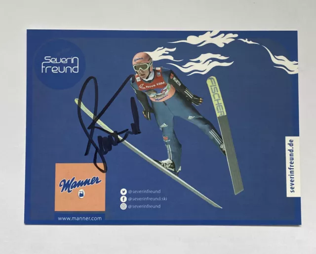 original Autogrammkarte Skispringen Severin Freund OS 2014