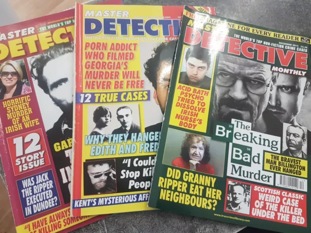 3 X Master Detective   Monthly Magazines The World's Top Non-Fiction Crime Cases