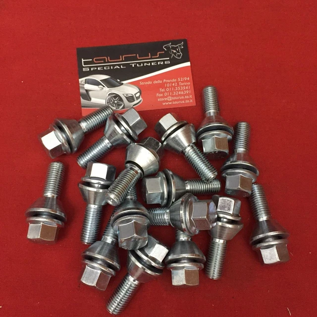 Kit De 20 Tornillos De Rueda Flotantes M12x1.25 Para Alfa Romeo 156 147 GT - 5x98/5x100, Cromados
