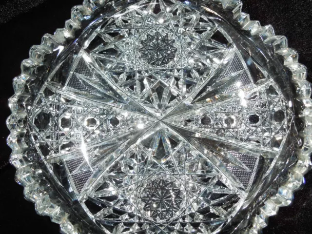 Antique ABP American Brilliant Period Cut Glass 6" Bowl