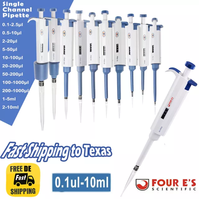 20μl - 10ml Single Channel Pipette Mechanical Adjustable Micropipette Pipettor