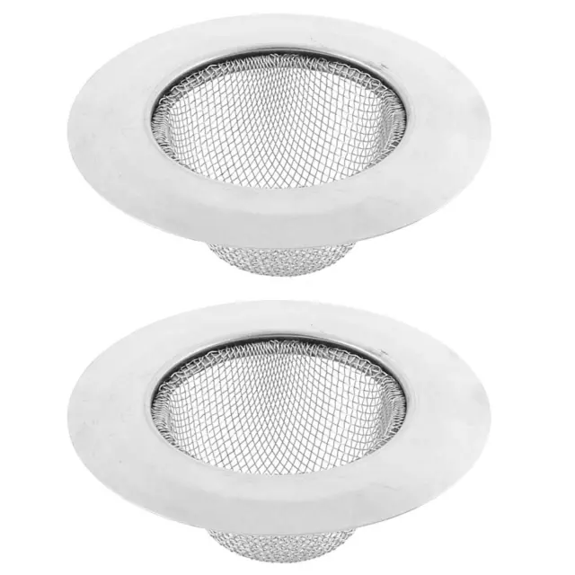 Sourcingmap-Cocina Bañera Lavabo Colador de basura de drenaje Tapón 9cm Dia 2pcs