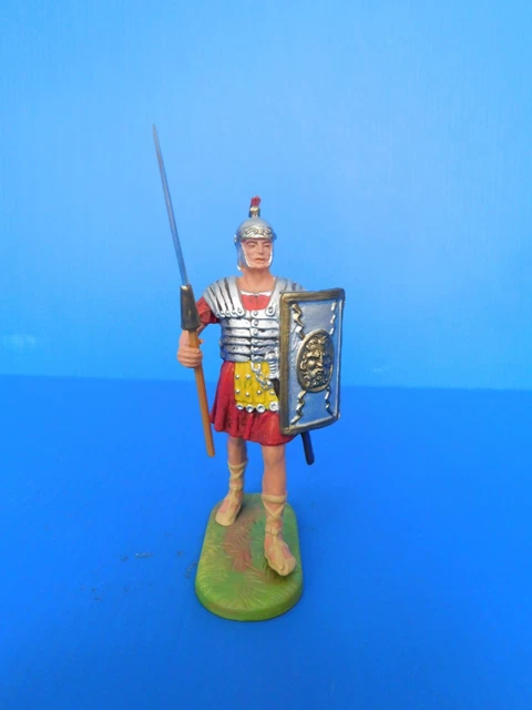 FIGURINE ELASTOLIN SOLDAT centurion CAVALIER ROMAIN no britains starlux