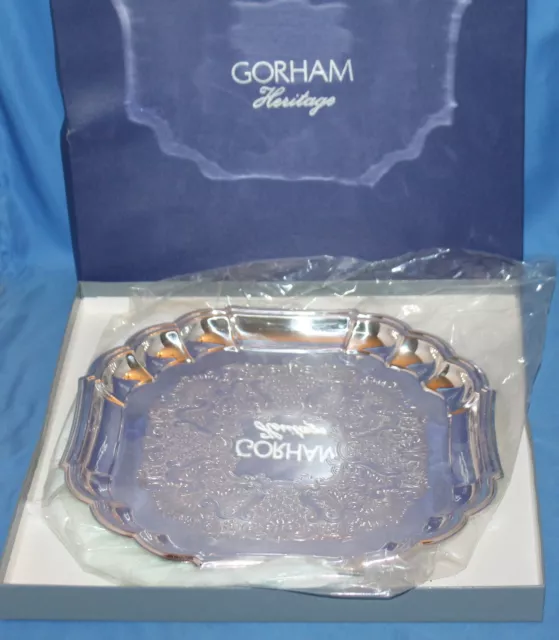 Vintage Gorham Heritage Silverplate Tray 11" X 11" #YH27