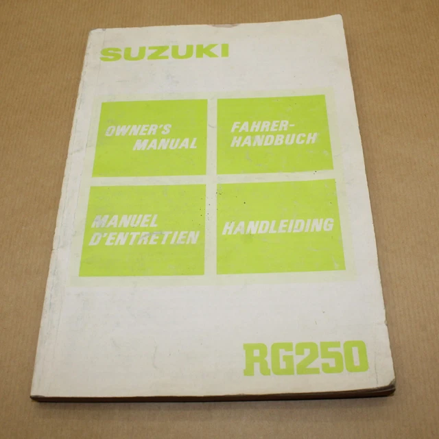 Manuel Technique D'entretien Et D'utilisation Suzuki Rg 250 Gamma  1986 -
