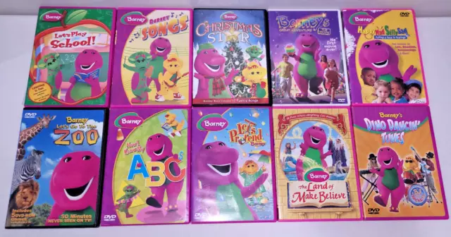 BARNEY & FRIENDS, The Purple Dinosaur 10 DVD Lot For Kids! All Tested ...