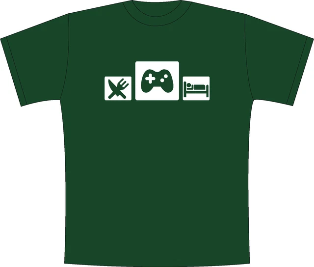 T-Shirt Maglietta  S - M - L - Xl  Eat Play Sleep Game Mangia Gioca Dormi