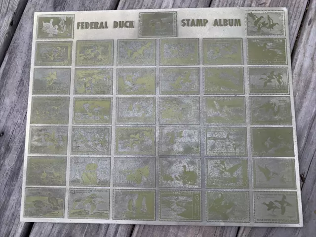 Vintage Federal Duck Stamp Micro Metal Photoengravers Plate  15.5 In X 12.5 In