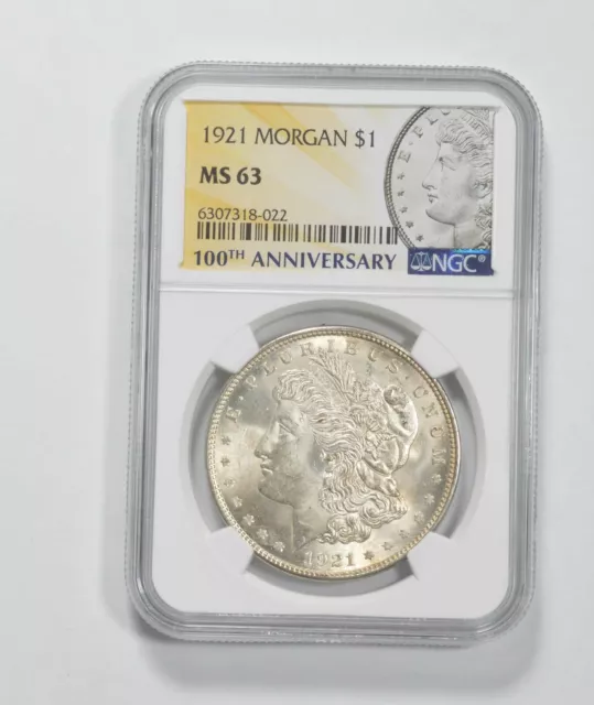 1921 MS63 100th Anniv 2021 Special Label Morgan Silver Dollar NGC *0144