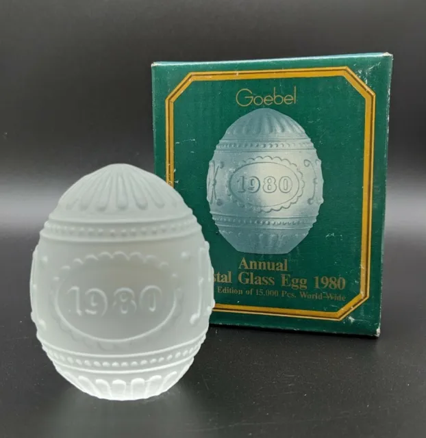 Goebel Annual Crystal Glass Egg 1980