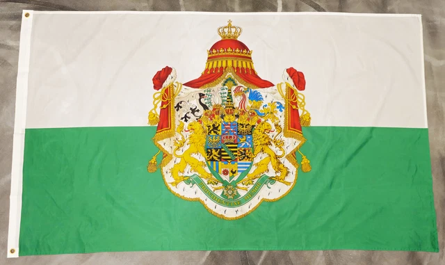 Flagge Königreich Sachsen 1806–1918 – 90x150 Cm, Aus Polyester, Wetterfest, Mit Metallösen, Historisches Design