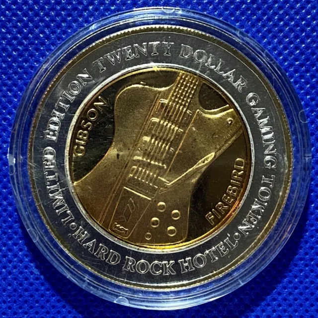 Hard Rock Las Vegas $20 Silver Strike - Gibson Firebird - G Mint