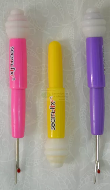 Seam-Fix Mini Seam Ripper With Thread Remover On End Cap, Assorted Colours 75mm 2