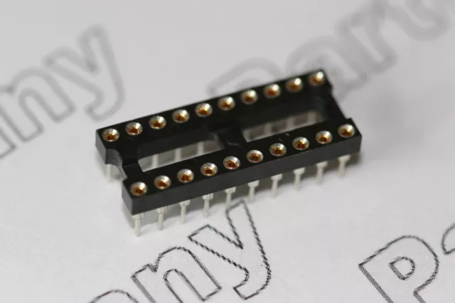 2x IC Socket Turned Pin 20 Way 0.3" Width Sockets