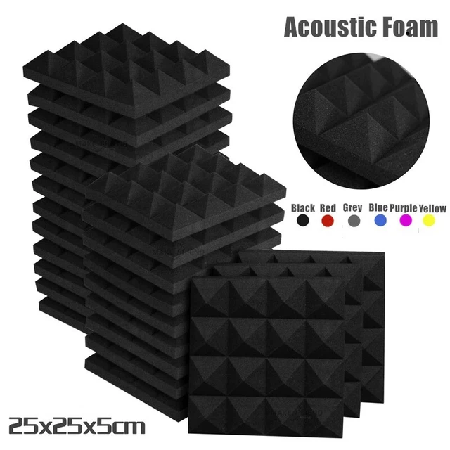 Studio Acoustic Soundproof Foam Pyramid Sound Absorption Treatment Panel Tile