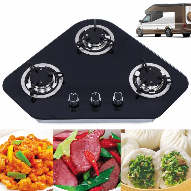 GAS COOKTOP RV Stove Boat Caravan Camper 3 Burner LPG Gas Stove Hob