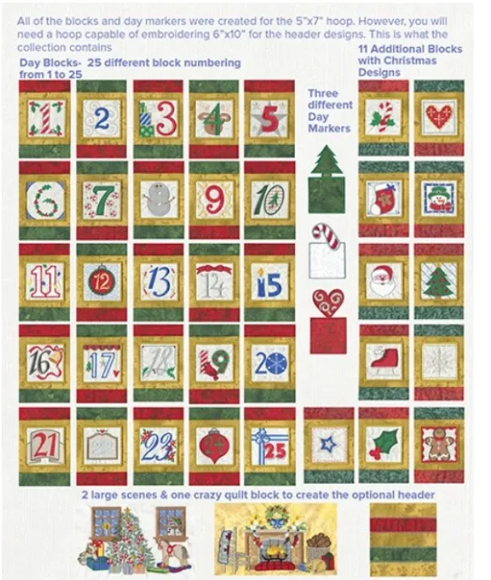 Anita Goodesign - Adventskalender - Maschinenstickdesigns Usb Pes 2