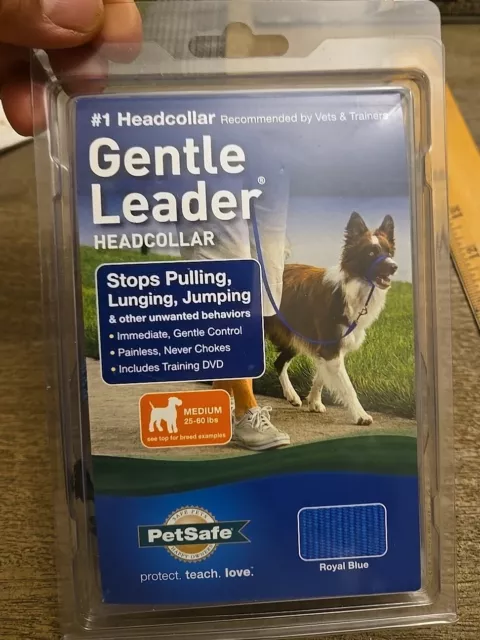 Petsafe Gentle Leader Head Collar Royal Blue Medium 25-60 Pounds See Pic/Desc